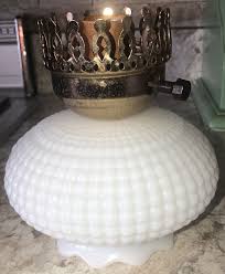 Vintage White Milk Glass Lamp Base