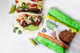 vegetarian sausage breakfast tacos