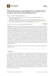 pdf critical resolution and sample size of digital rock analysis pdf critical resolution and sample size of digital rock analysis for unconventional reservoirs