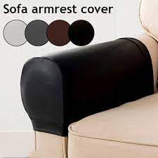 2pcs Set Pu Leather Sofa Armrest Covers