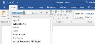 embed fonts in a microsoft word doent