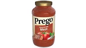 prego italian flavored with meat sauce