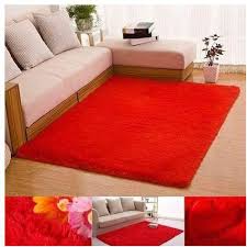 generic soft fluffy carpet red