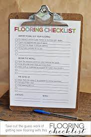 printable flooring checklist