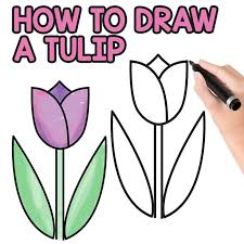 Draw tulip flowers in few easy steps. How To Draw Flowers Archives Easy Peasy And Fun