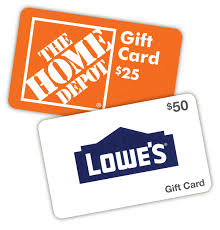 Lowe's has multiple credit cards available: Home Depot And Lowe S Gift Cards Brook Hill United Methodist Church