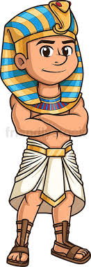 ancient egyptian pharaoh cartoon vector