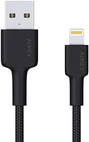 Amazon Com Aukey Lightning Cable 6ft Mfi Certified Nylon Braided Iphone Cable Usb Charging Syncing Cord Iphone Charger For Iphone Xs Xs Max Xr X 8 8 Plus 7 7 Plus 6s 5s