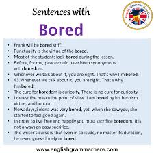 bored in a sentence