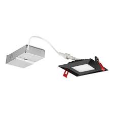 Lithonia Lighting Wf4 Sq B Led 27k Mb Dimmable New Construction Remodel Wafer Thin Ic Non Ic 4 Inch Led Recessed Down Light 120 Volt Ac Square Matte Black Recessed Lighting Indoor Fixtures Lighting Walters Wholesale