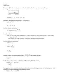 Math 185 Sample Test 1 Determine