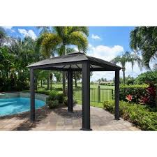 Gazebo depot we partner with the best amish and mennonite craftsmen to bring you the highest quality outdoor gazebos, and gazebo kits, pavilions,pergolas and arbors in wood,vinyl and fiberglass. Paragon Outdoor Paragon Outdoor 12 Ft X 12 Ft Aluminum Gazebo Gz3d The Home Depot