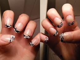 zebra french tips a french tip nail