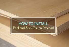 install l and stick tile on plywood