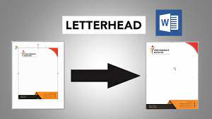 how to insert letterhead in ms word