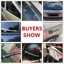 Inspect decals straight away when recieved to ensure no damage from delivery. Nicki Car Stickers Instagram User Name Custom Car Sticker Vinyl Decals Motorcycle Car Stickers Facebook Pinterest Youtube Snapchat Pegatinas Coche White Whatsapp Buy Online At Best Price In Uae Amazon Ae