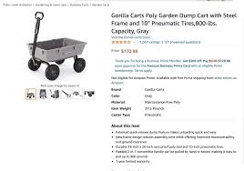 fastest poly garden dump cart