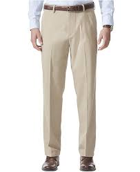 Mens Comfort Relaxed Fit Khaki Stretch Pants