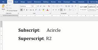 Ms Word Shortcut For Subscript And