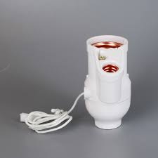 White E 26 Pull Cord Lamp Socket With E 12 Accessory Night Light With 1 8ips Threaded Cap