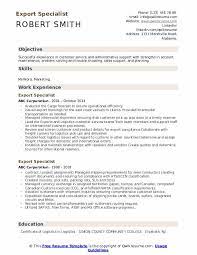 Also, find samples of resume writing guidelines on an import export manager resume gives the applicant a chance to portray his talent and eligibility in front of the recruiter in an impressive manner. Export Specialist Resume Samples Qwikresume