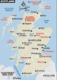 scotland map europe country map of