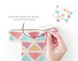 crochet toiletry bag tapestry cube