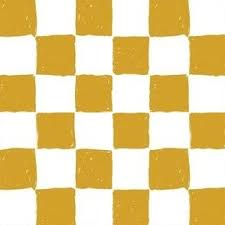 mustard checkerboard fabric wallpaper