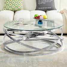 Enrico Round Clear Glass Coffee Table