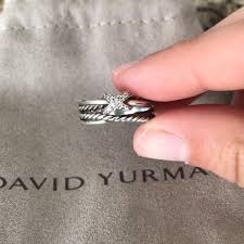 David Yurman Crossover Ring With Diamonds