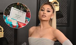 ariana grande sends christmas gifts to
