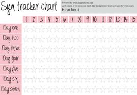 Syn Tracker Chart In 2019 Slimming World Slimming World