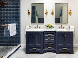 A dark bathroom balanced with white is a great way to go. Best Bathroom Paint Colors For 2021 Hgtv