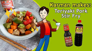 teriyaki pork stir fry with kikkoman