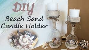 diy beach sand wine glass candle