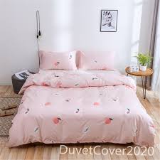 Peach Print Pink Duvet Covers 100