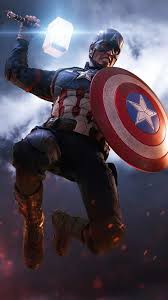 captain america mjolnir hammer shield