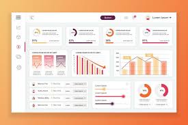 Dashboard Admin Panel Vector Design Template With