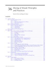 Pdf 36 Drying Of Wood Principles And Practices