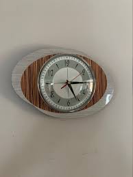 Colour Etched Formica Wall Clock In