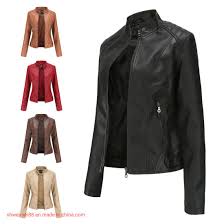 Women Faux Leather Coat Soft S