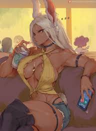 miruko at coffee place (my hero academia) by Cutesexyrobutts 