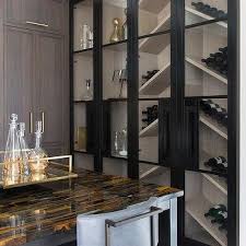 Angled Wine Cabinet Shelves Design Ideas