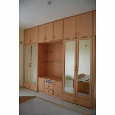 plywood bedroom wardrobe with mirror