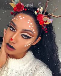 25 creative christmas makeup looks to