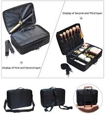 3 layers professional makeup bags case