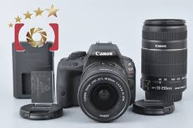 Canon eos kiss x7 camera. Very Good Canon Eos Kiss X7 Rebel Sl1 100d 18 0mp Dslr 18 55 55 250 Lens Ebay