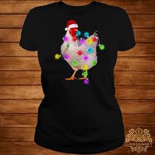 Chicken Christmas Lights Shirt Sweater Hoodie And Ladies Shirt