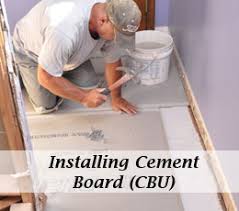 install cement board cbu for floor tile