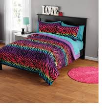 Rainbow Zebra Comforter Set